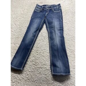 Rock And Roll Riding Jeans Women's Size 28x32 Dark Denim EUC